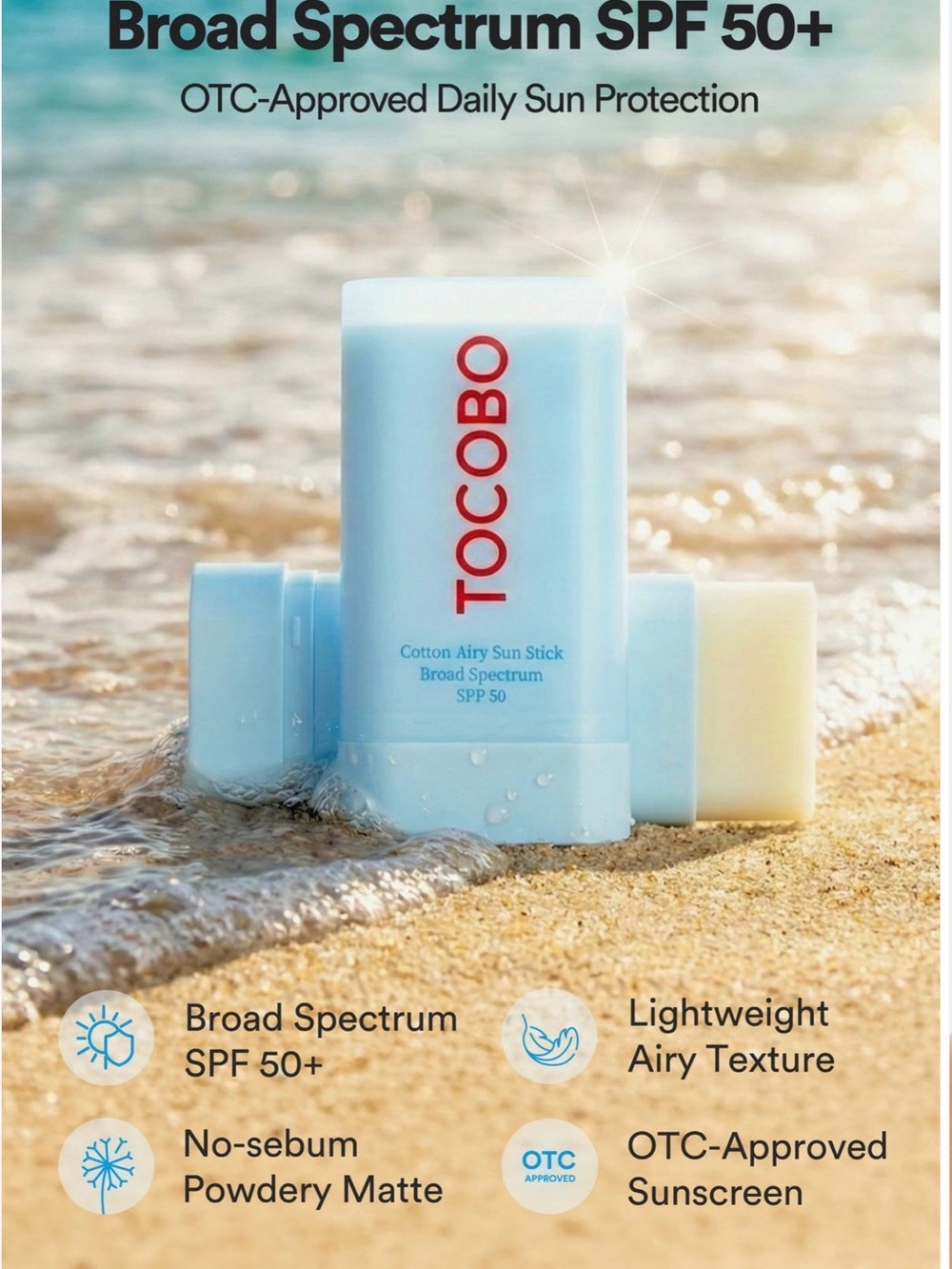 New Tocobo Lightweight Airy Sun Stick SPF50